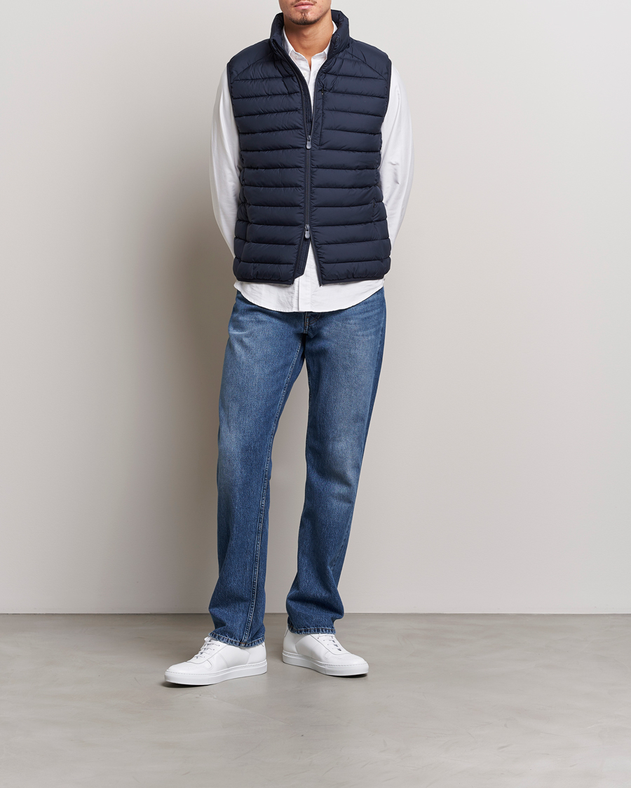 Men | Coats & Jackets | Save The Duck | Rhus Matt Lightweight Vest Blue Black