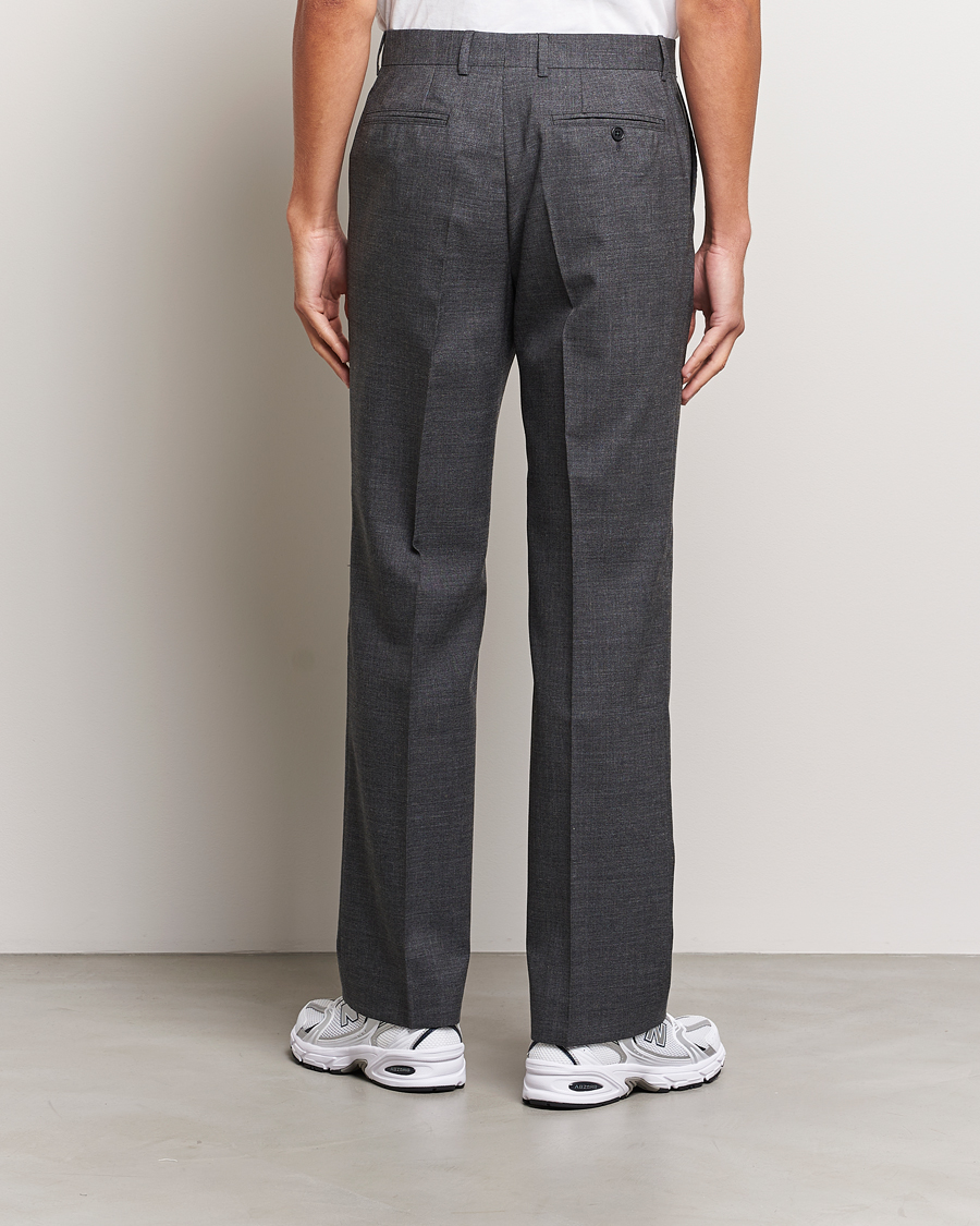 Sunflower Straight Wool Trousers Antracite at CareOfCarl.com