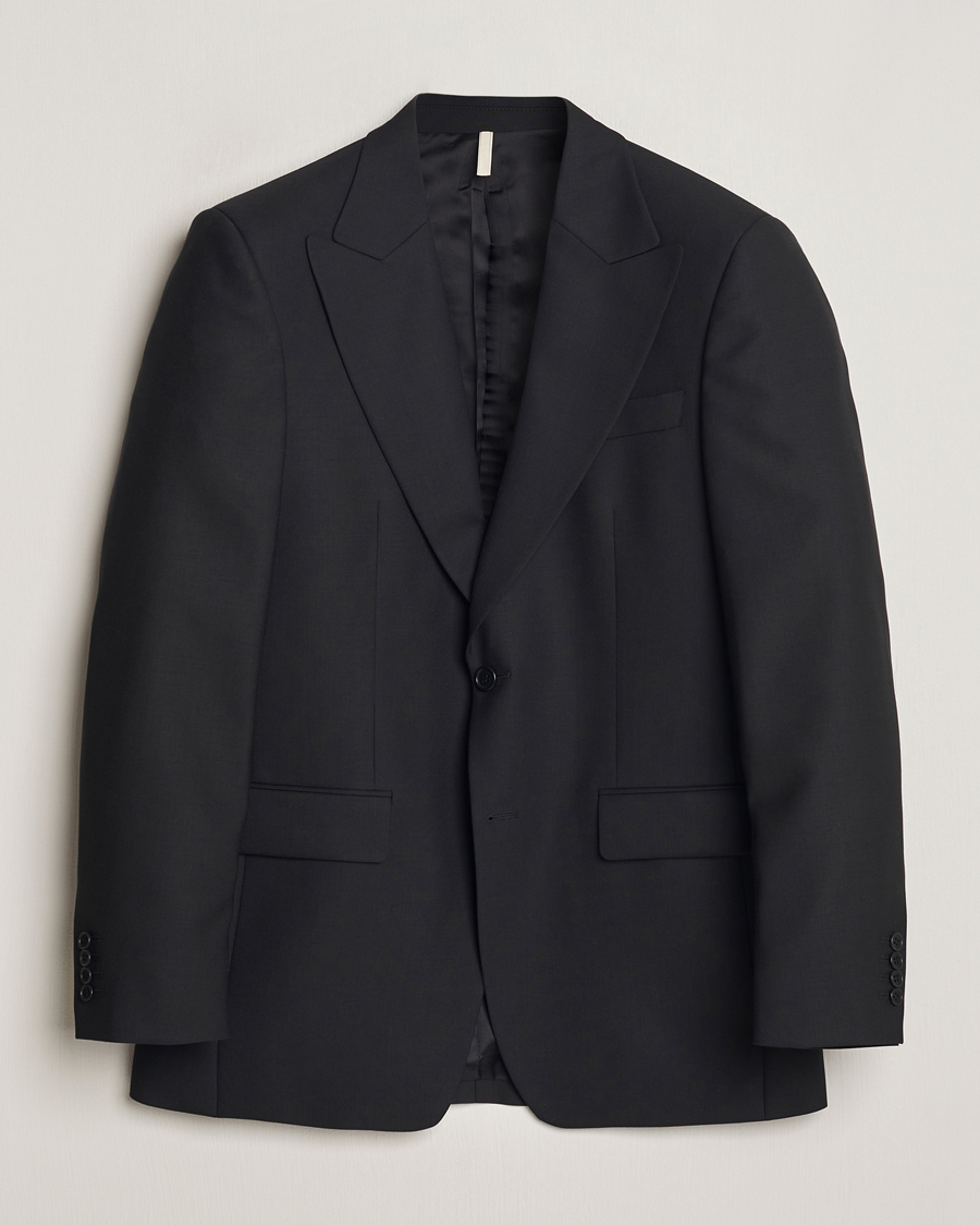 Men | Blazers | Sunflower | Single Breasted Wool Blazer Black