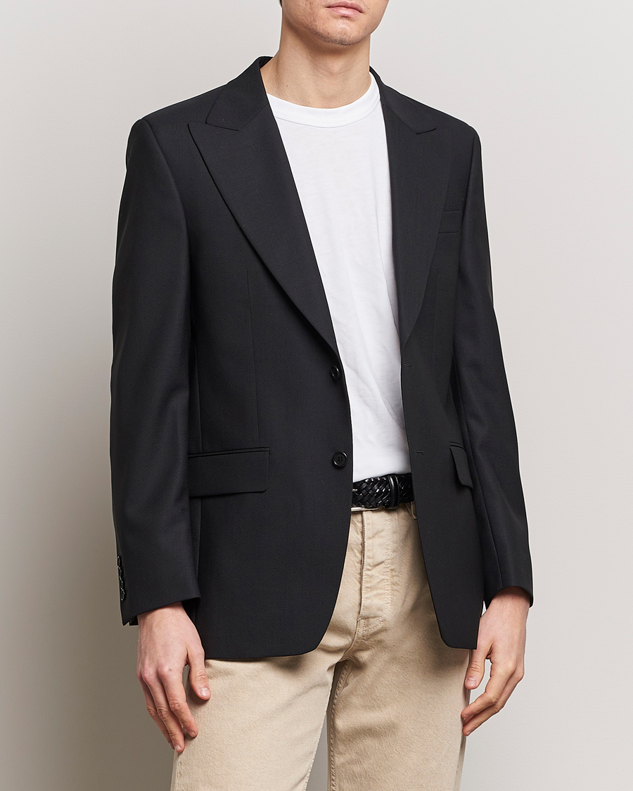 Men | Blazers | Sunflower | Single Breasted Wool Blazer Black