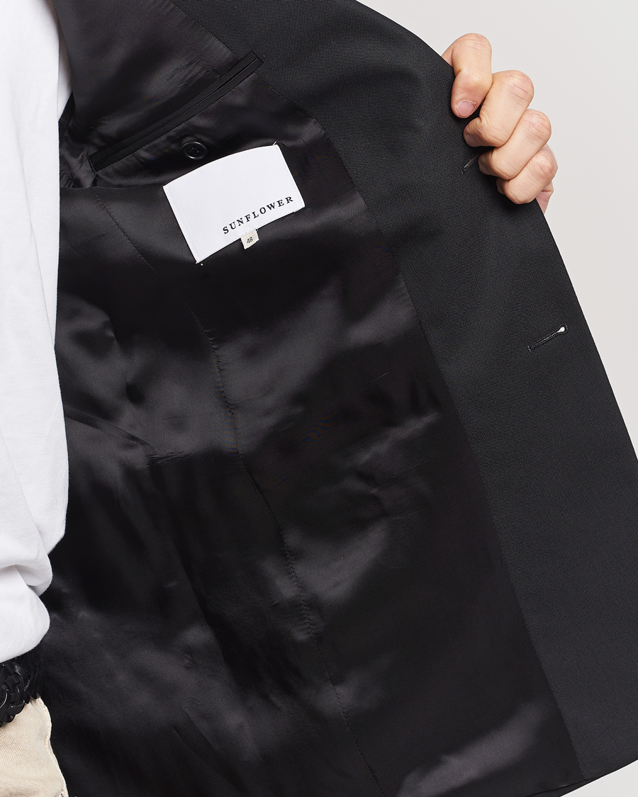Men | Blazers | Sunflower | Single Breasted Wool Blazer Black