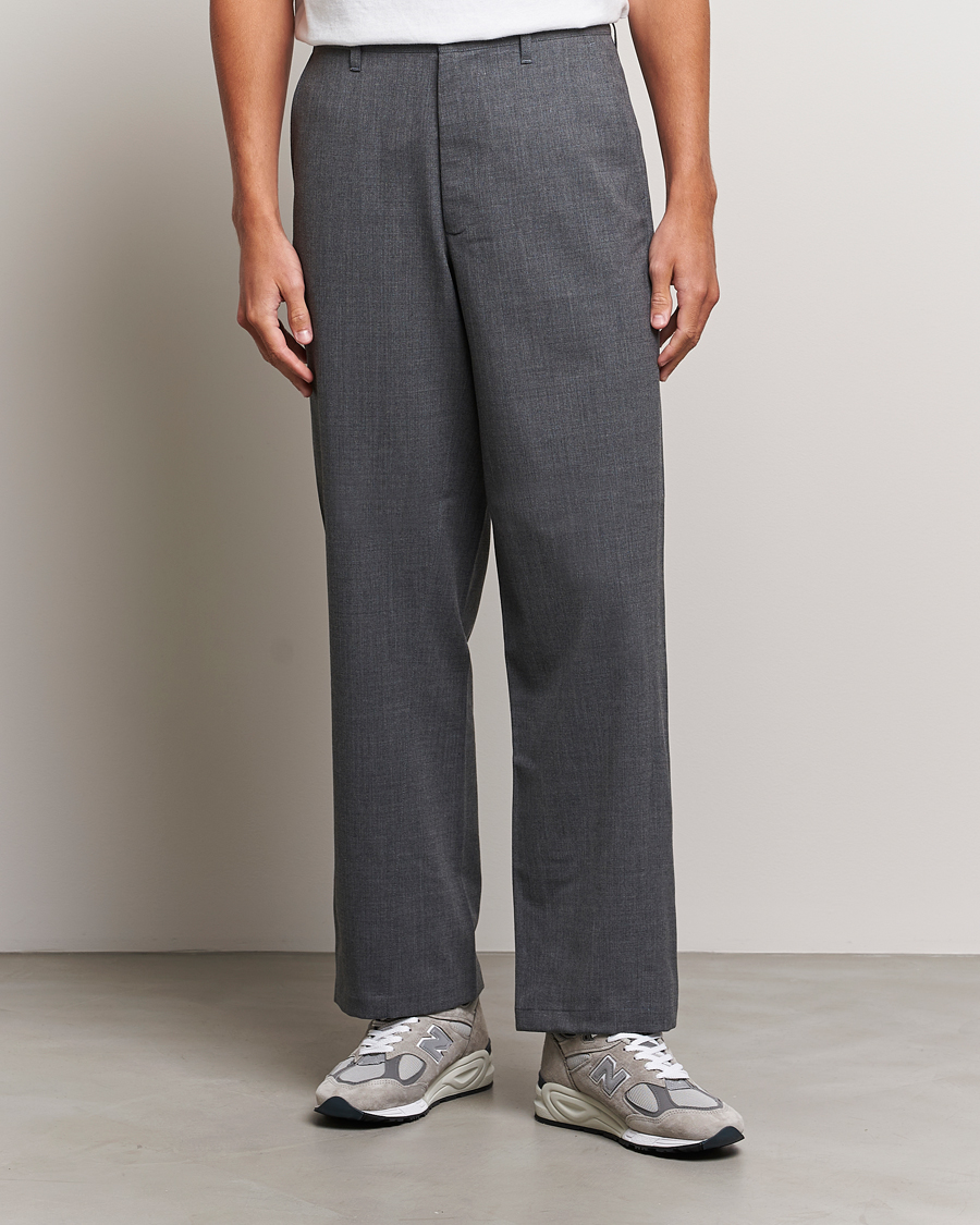 Men | Sale: 30% Off | Sunflower | Wide Twist Wool Trousers Grey Melange