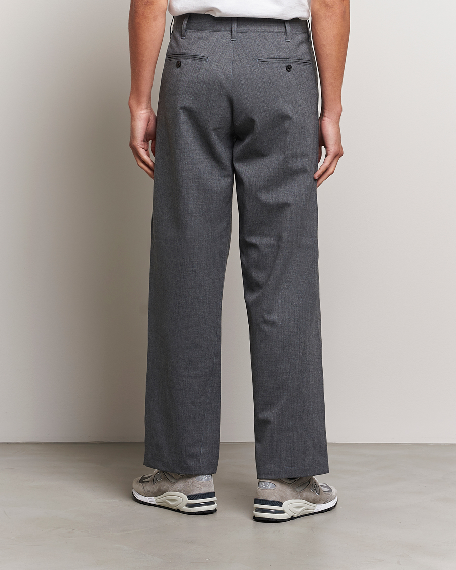Men | Trousers | Sunflower | Wide Twist Wool Trousers Grey Melange