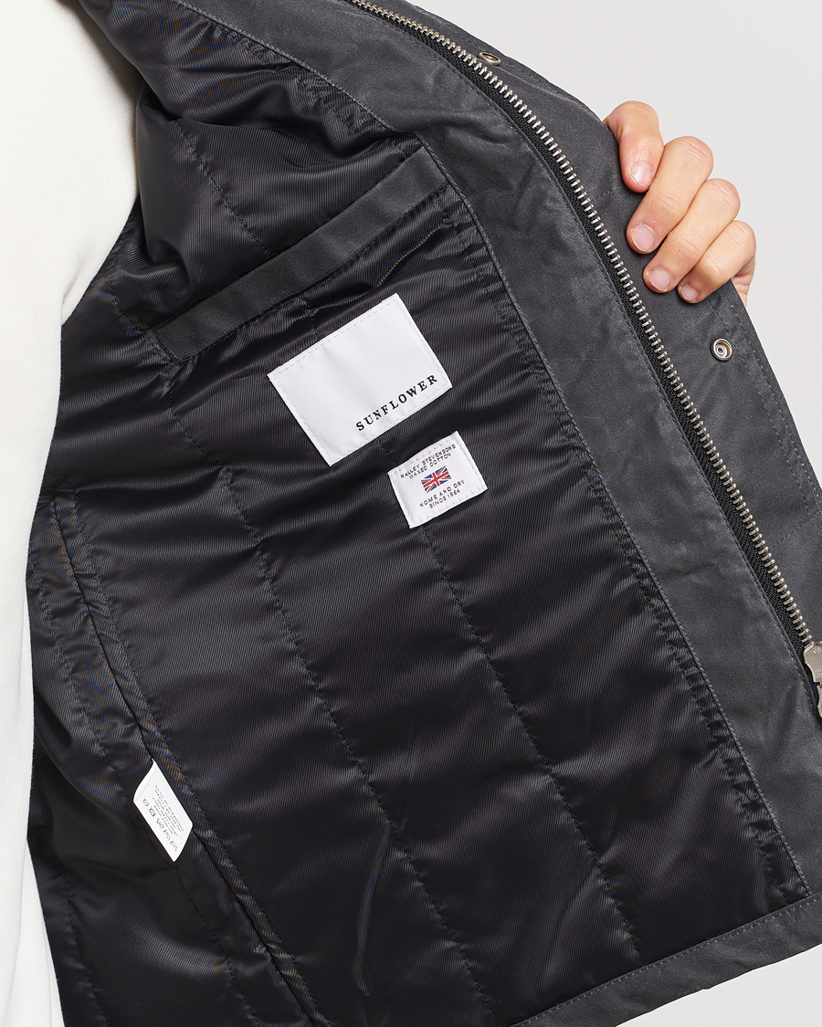 Men | Coats & Jackets | Sunflower | Waxed Short Jacket Black