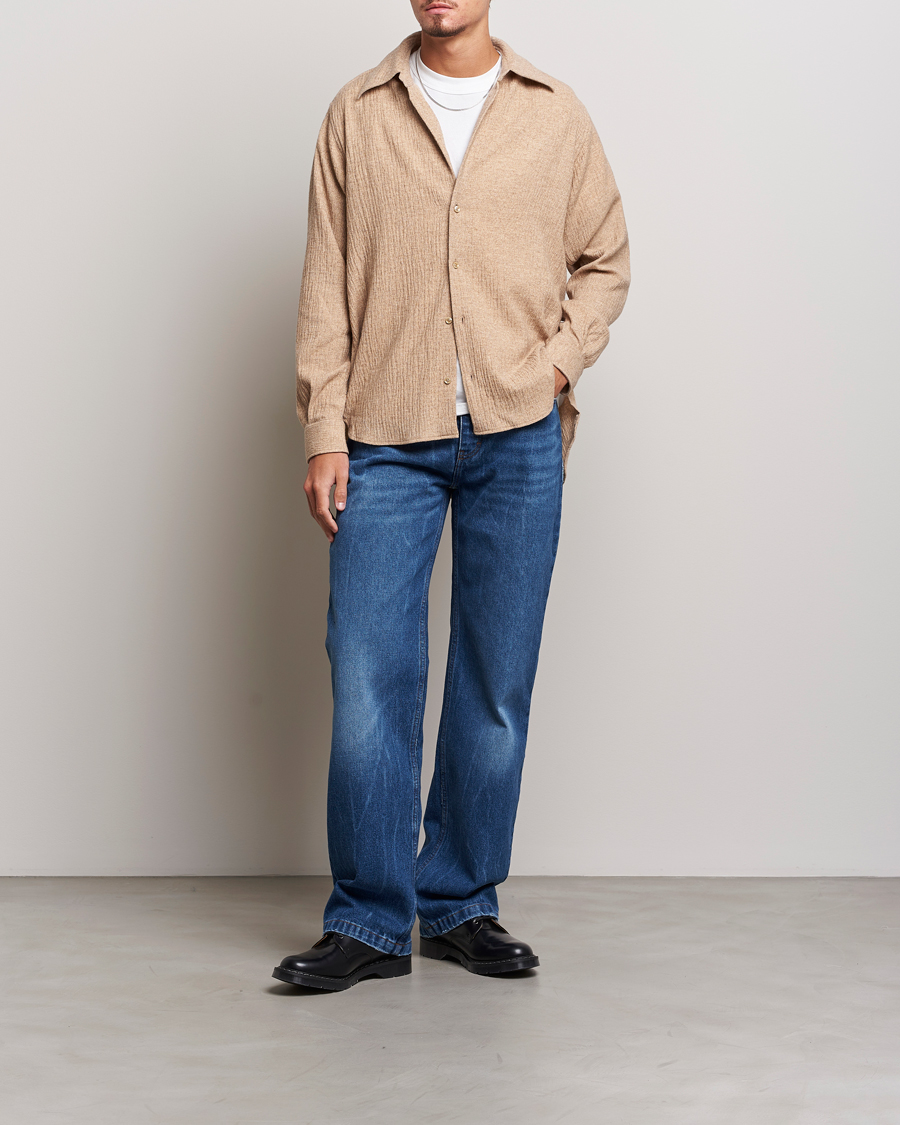 Men | Shirts | Sunflower | Please Light Wool Shirt Beige