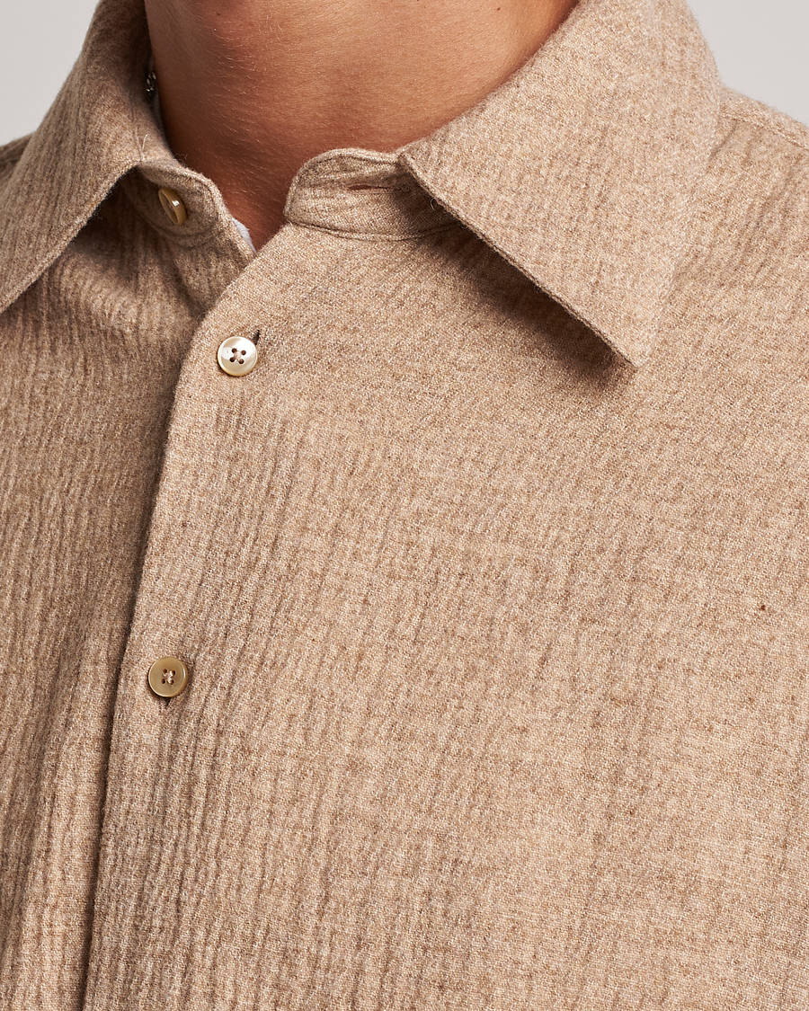 Men | Shirts | Sunflower | Please Light Wool Shirt Beige