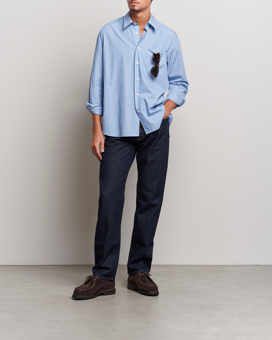 Men | Shirts | Sunflower | Ace Poplin Casual Shirt Light Blue