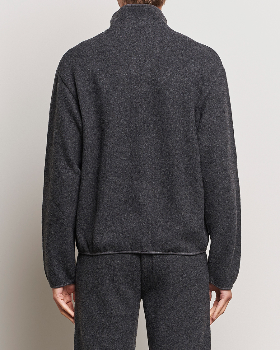 Men | Sweaters & Knitwear | Sunflower | Wool Jersey Half Zip Antracite