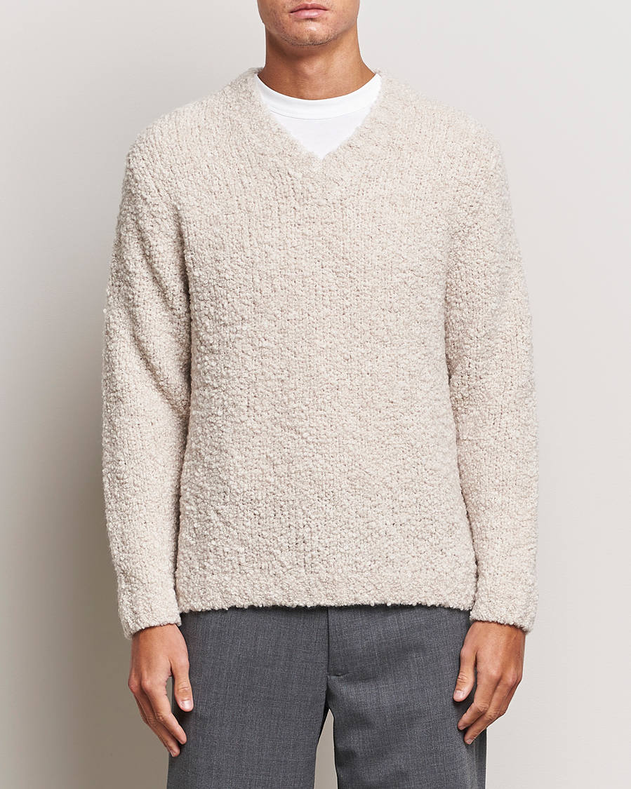 Men |  | Sunflower | Aske Boucle Sweater Off White