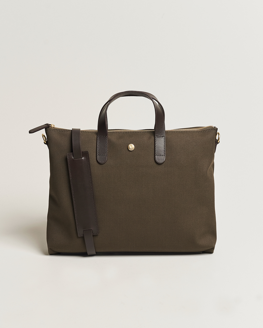 Men | Bags | Mismo | MismoM/S Canvas Slim BriefArmy/Dark Brown