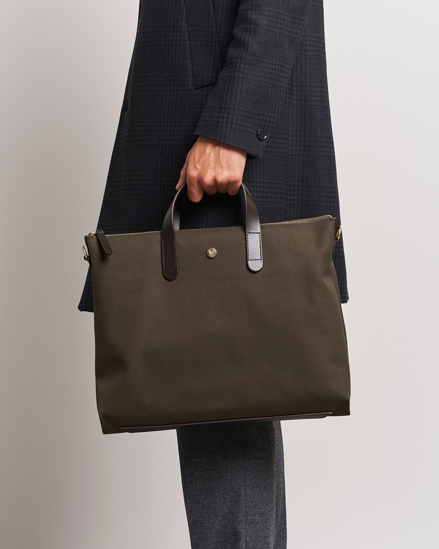 Men | Bags | Mismo | MismoM/S Canvas Slim BriefArmy/Dark Brown