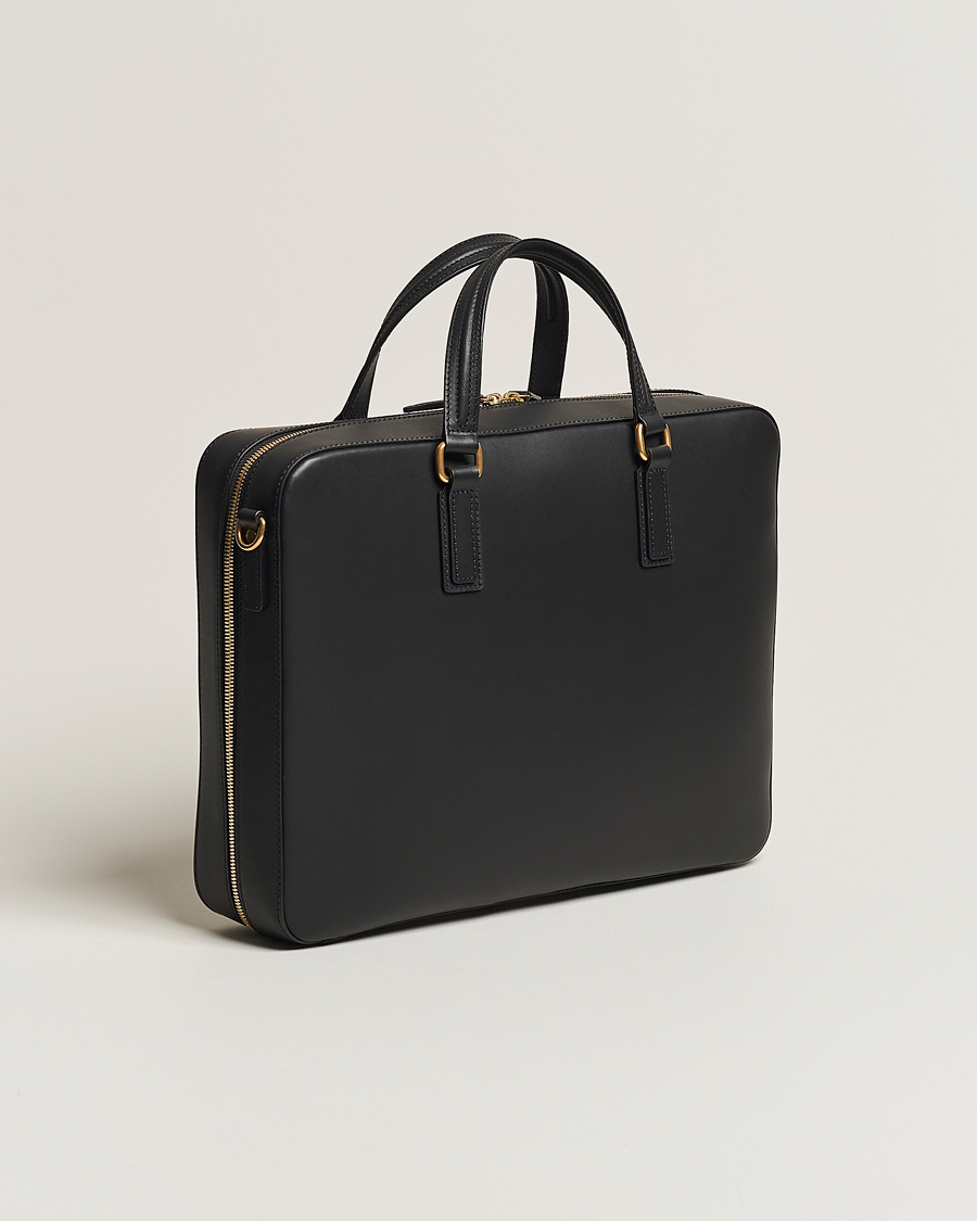 Men | Bags | Mismo | Morris Full Grain Leather Briefcase Black