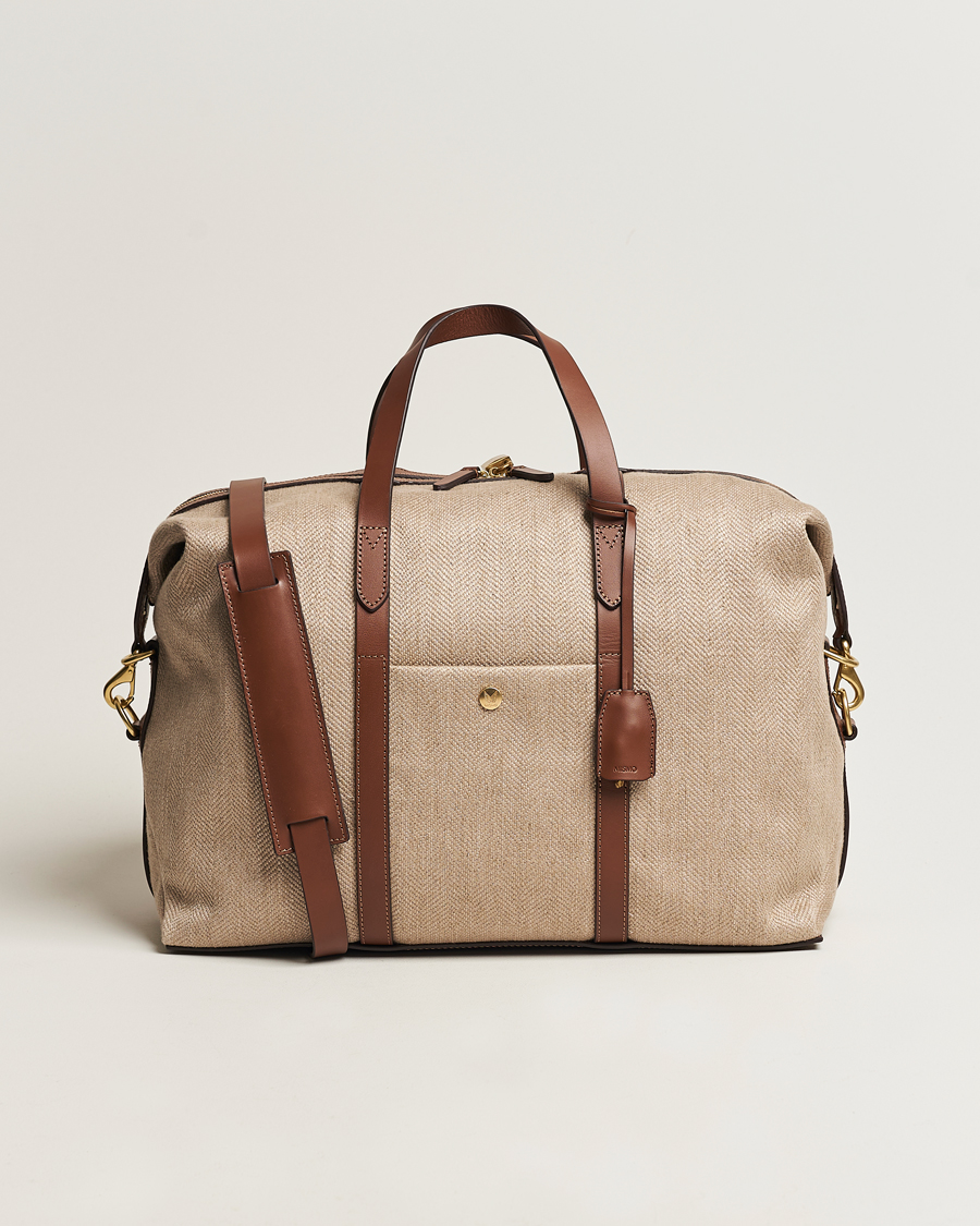 Men | Bags | Mismo | M/S Avail 48h Weekendbag Grand Herringbone/Cuoio