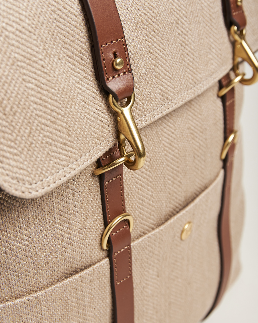 Men | Mismo M/S Backpack Grand Herringbone/Cuoio | Mismo | M/S Backpack Grand Herringbone/Cuoio