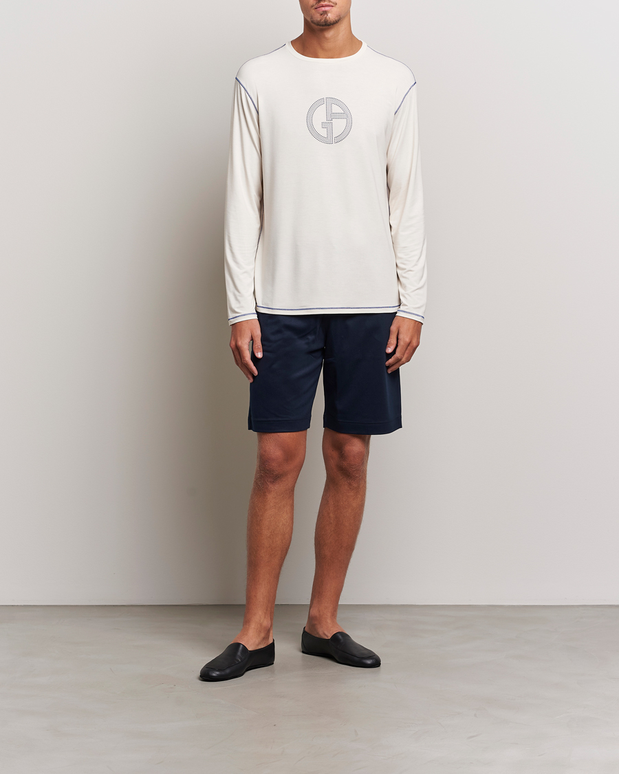 Men | Sweaters & Knitwear | Giorgio Armani | Soft Viscose Jersey Pullover Ivory