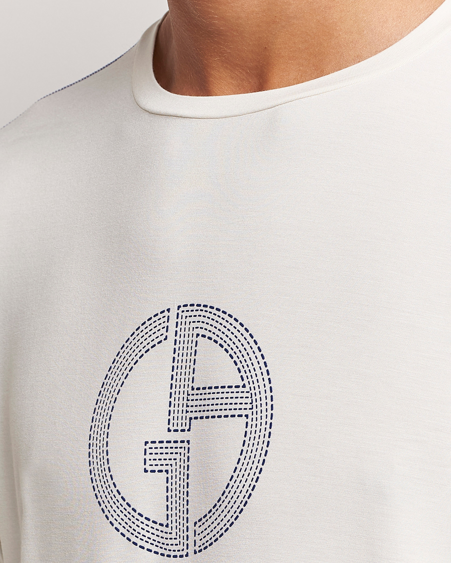 Men | Sweaters & Knitwear | Giorgio Armani | Soft Viscose Jersey Pullover Ivory