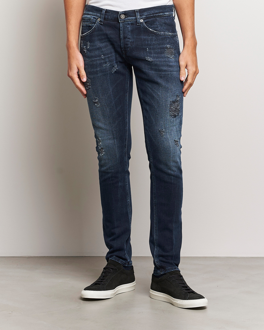 Men | Slim fit | Dondup | George Destroyed Jeans Blue Black