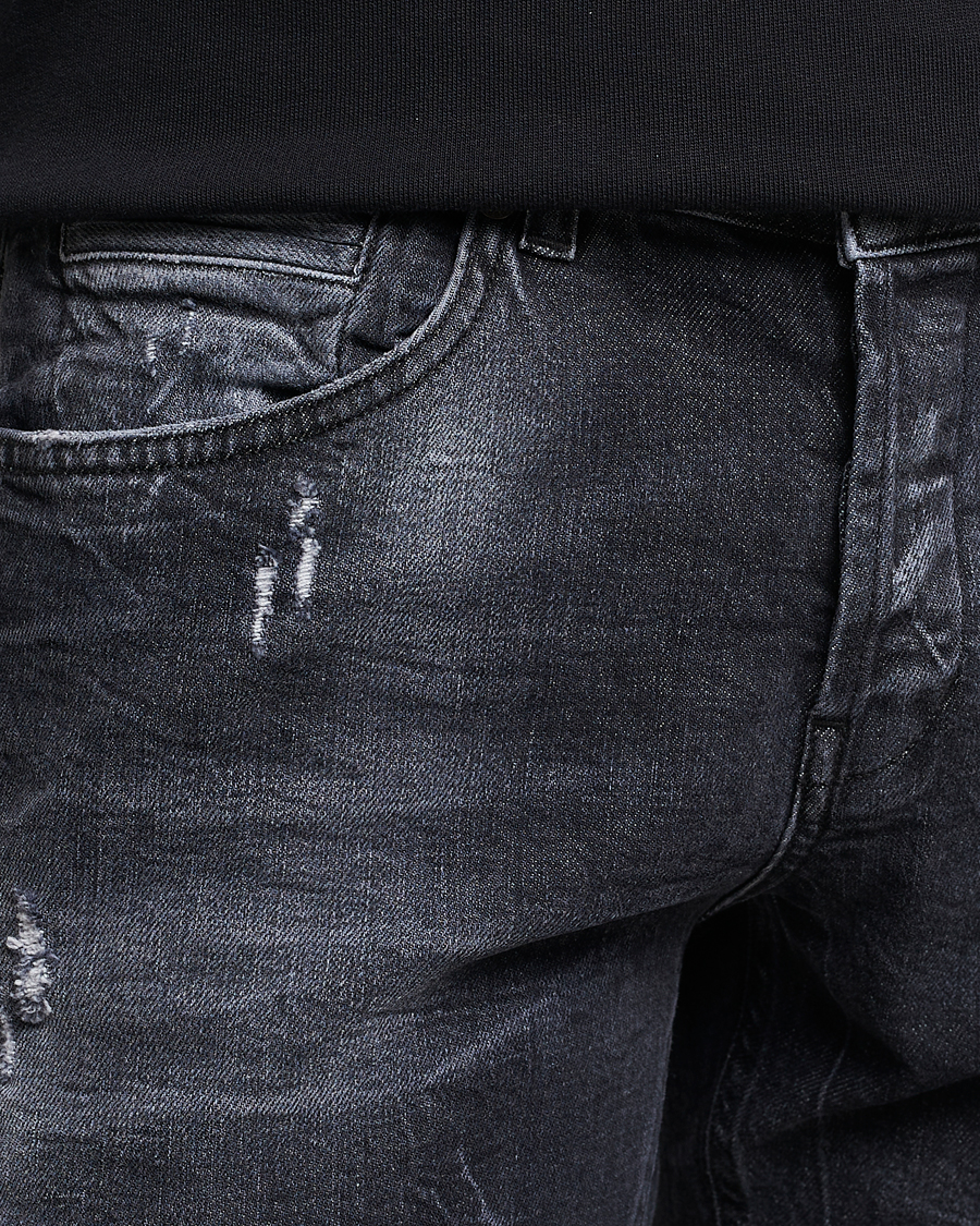 Men | Jeans | Dondup | George Destroyed Jeans Vintage Black
