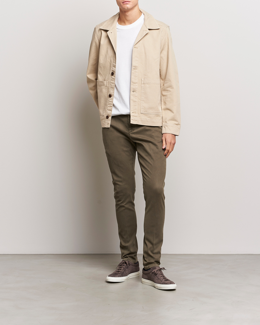 Men | Trousers | Dondup | Gaubert Chinos Olive Green