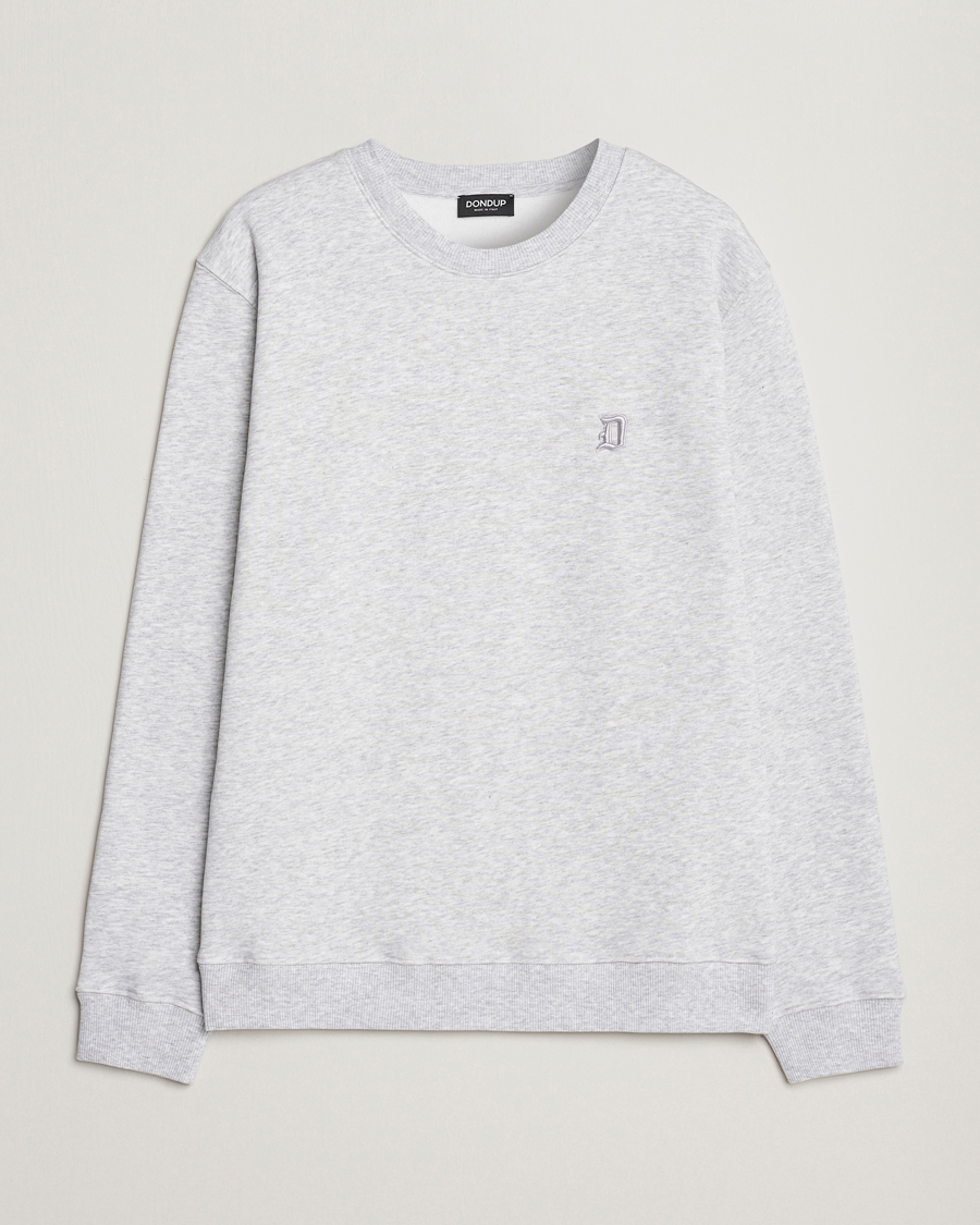 Men | Sweaters & Knitwear | Dondup | Logo Crew Neck Sweatshirt Light Grey