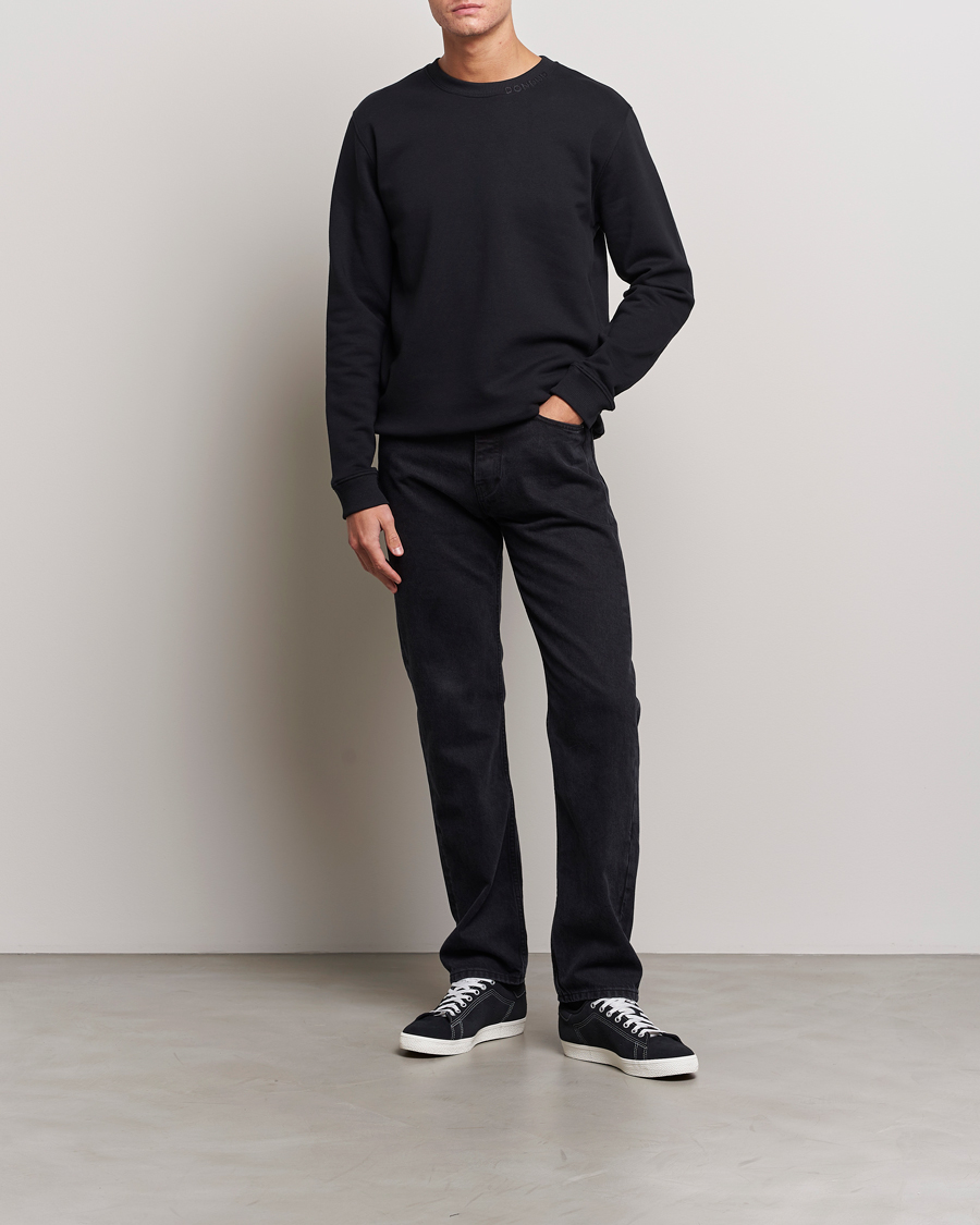 Men | Sweaters & Knitwear | Dondup | Logo Crew Neck Sweatshirt Black