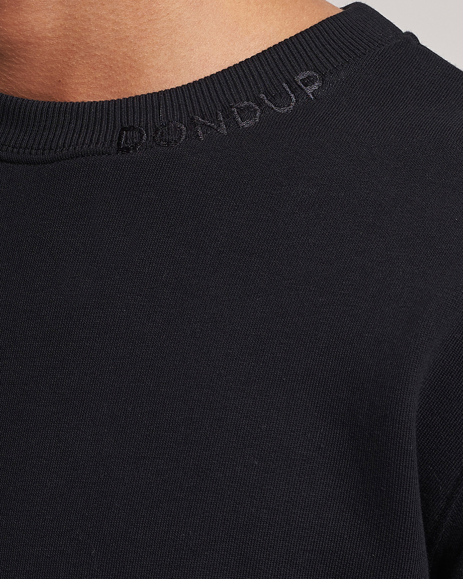 Men | Sweaters & Knitwear | Dondup | Logo Crew Neck Sweatshirt Black