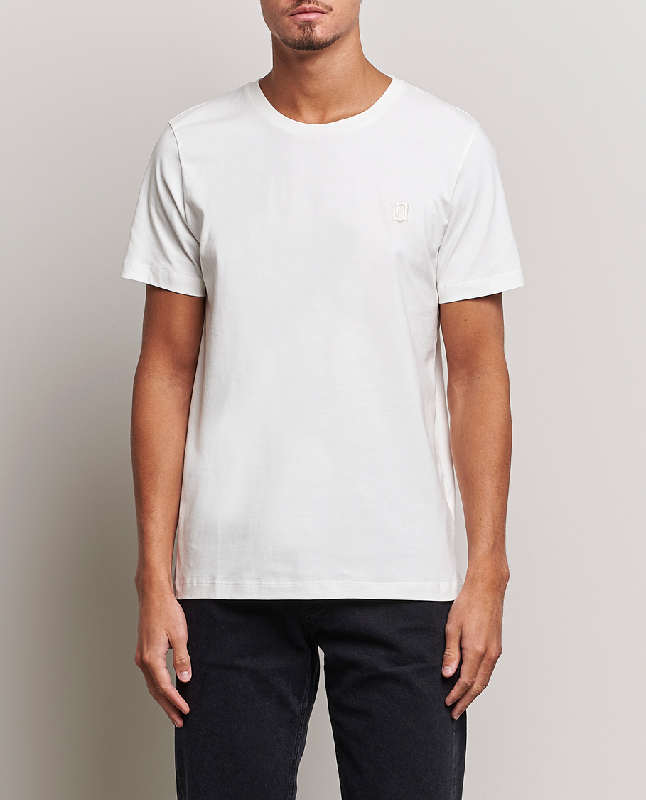 Men | White t-shirts | Dondup | Logo Crew Neck T-Shirt Off White