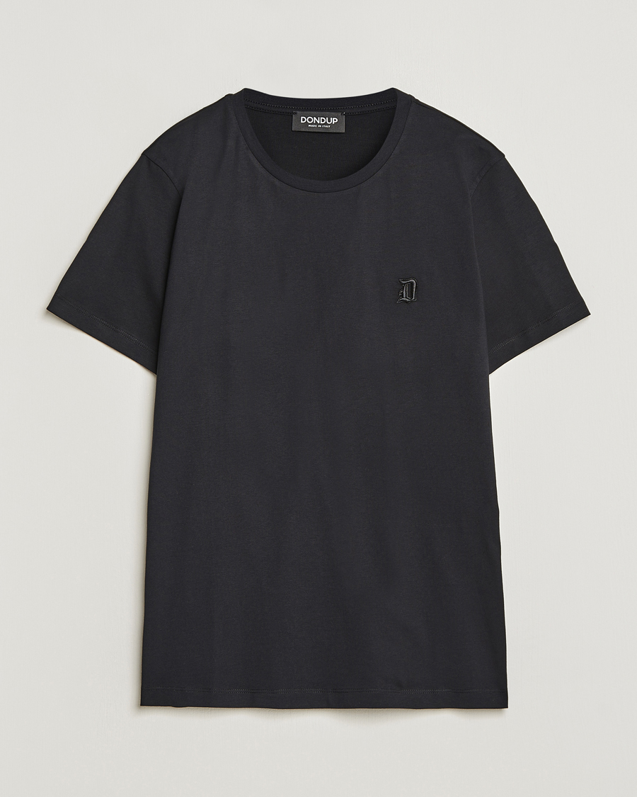 Men | T-Shirts | Dondup | Logo Crew Neck T-Shirt Black