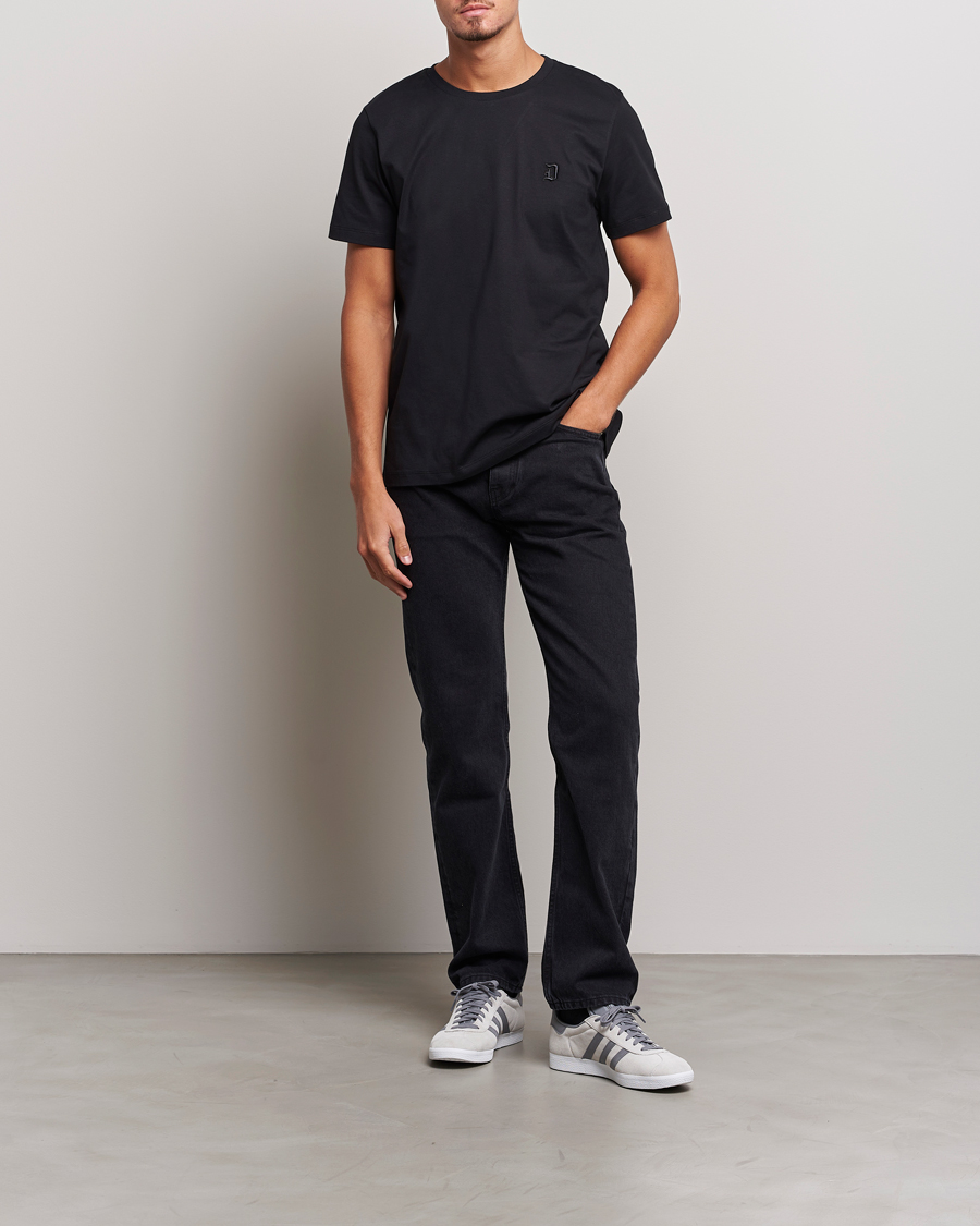 Men | T-Shirts | Dondup | Logo Crew Neck T-Shirt Black