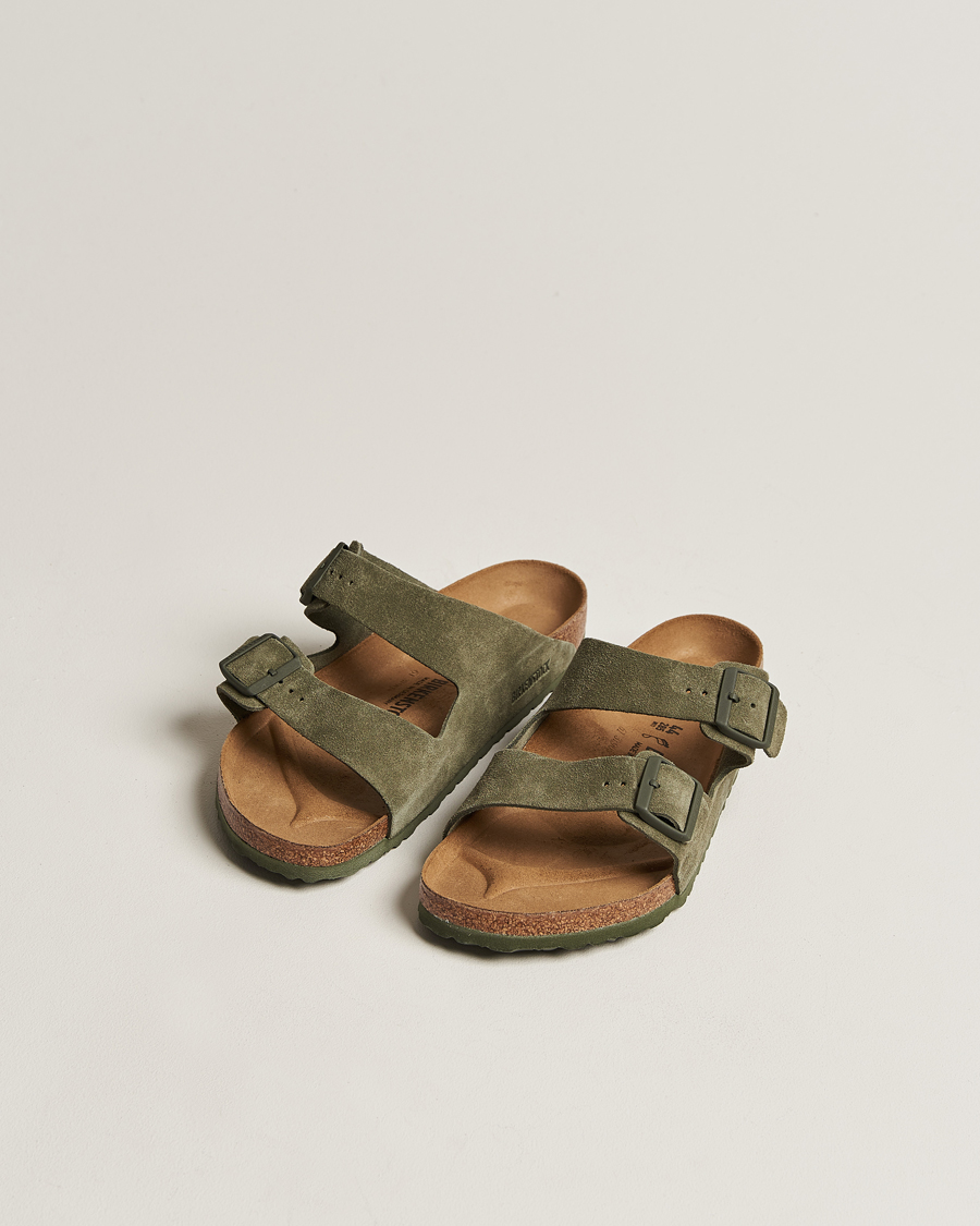 Men | Sandals & Slides | BIRKENSTOCK | Arizona Classic Footbed Thyme Suede