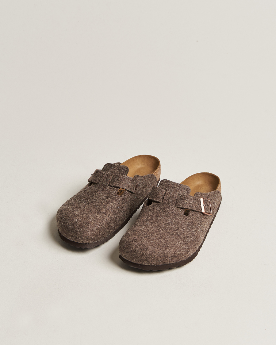Men | Sandals & Slides | BIRKENSTOCK | Boston Classic Footbed Wool Felt Cacao