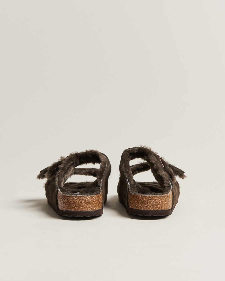 Men | Sandals & Slides | BIRKENSTOCK | Arizona Classic Footbed Shearling Mocha Suede