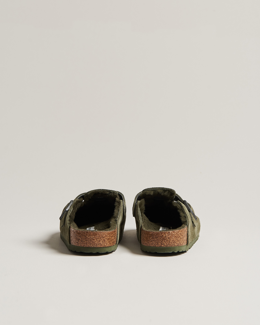 BIRKENSTOCK Boston Shearling Thyme Suede at CareOfCarl.com