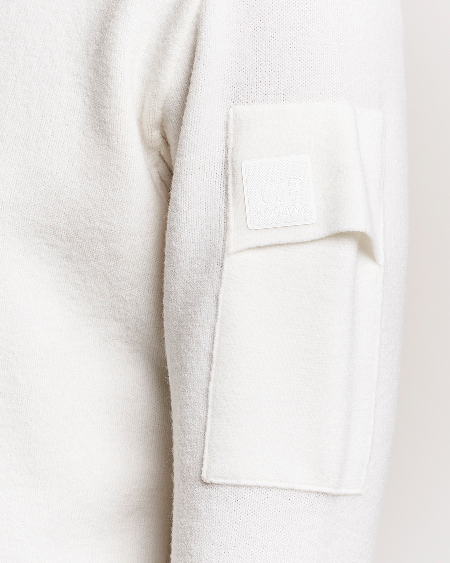 Men | Sweaters & Knitwear | C.P. Company | Metropolis Knitted Wool Crew Neck White