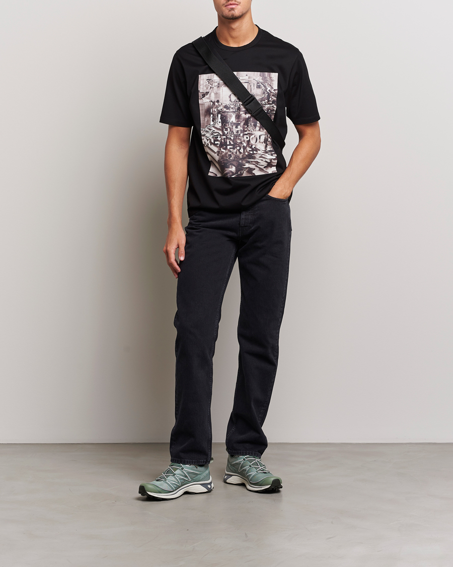 Men | T-Shirts | C.P. Company | Metropolis Mercerized Jersey Logo T-Shirts Black