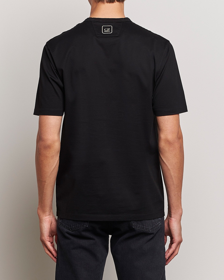 Men | T-Shirts | C.P. Company | Metropolis Mercerized Jersey Logo T-Shirts Black