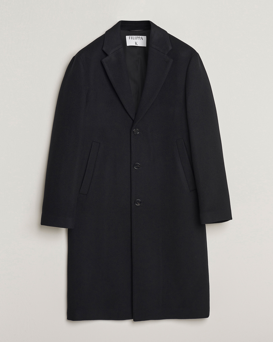 Men | Filippa K | Filippa K | London Wool Coat Black