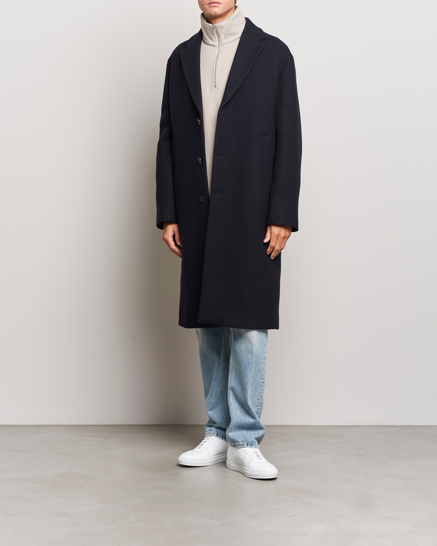 Men | Coats & Jackets | Filippa K | London Wool Coat Navy