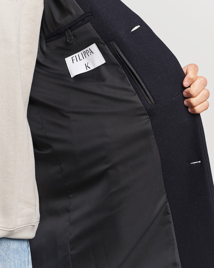 Men | Coats & Jackets | Filippa K | London Wool Coat Navy