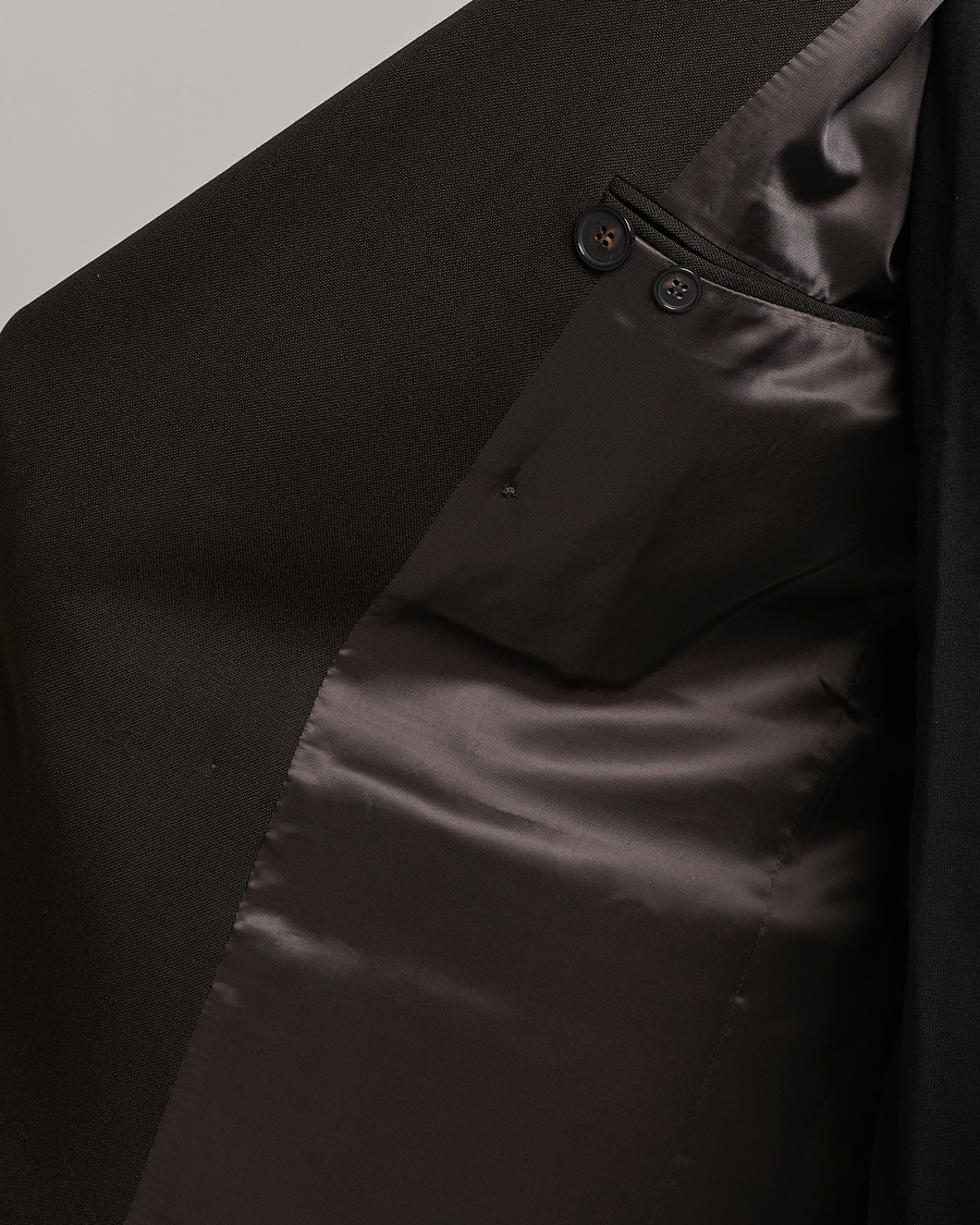 Men | Blazers | Filippa K | Boxy Wool Double Breasted Blazer Dark Chocolate