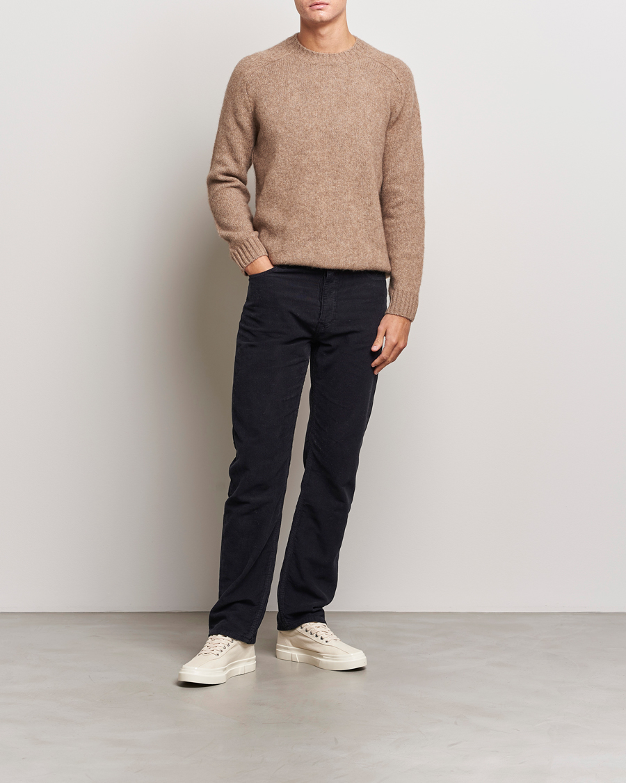 Men | Trousers | Filippa K | Straight Fit Garment Dyed Corduroy Pants Black