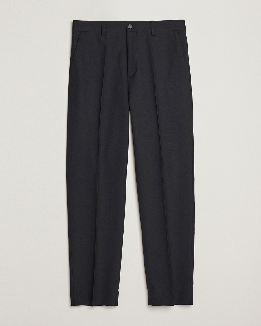 Men | Trousers | Filippa K | Mateo Wool Trousers Black