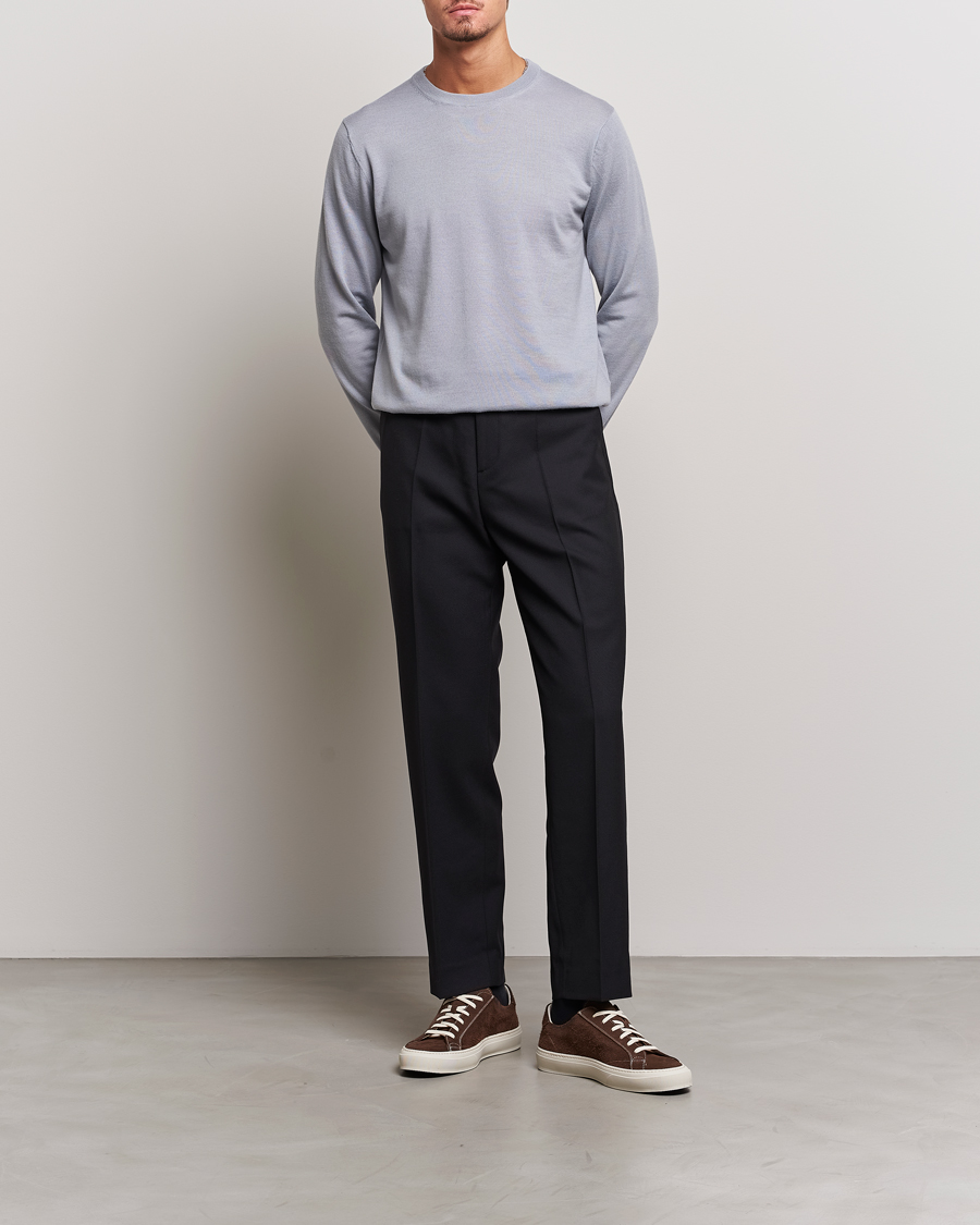 Men | Trousers | Filippa K | Mateo Wool Trousers Black