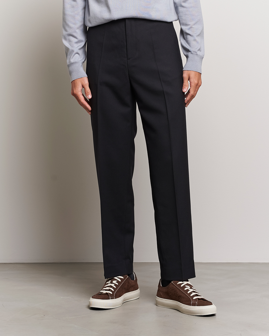 Men | Formal Trousers | Filippa K | Mateo Wool Trousers Black