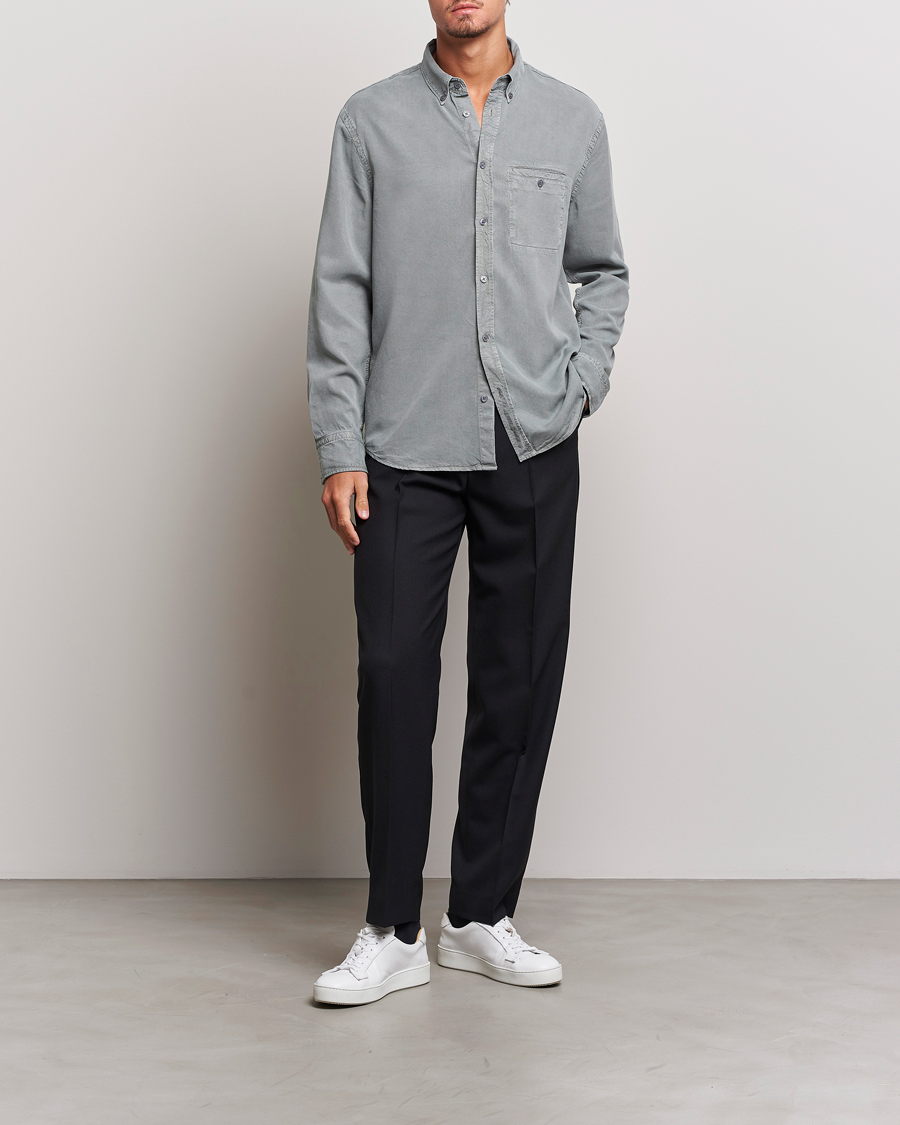 Men | Shirts | Filippa K | Zachary Tencel Shirt Smoke Green