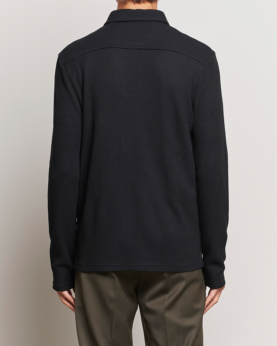 Men | Shirts | Filippa K | Waffle Jersey Shirt Black