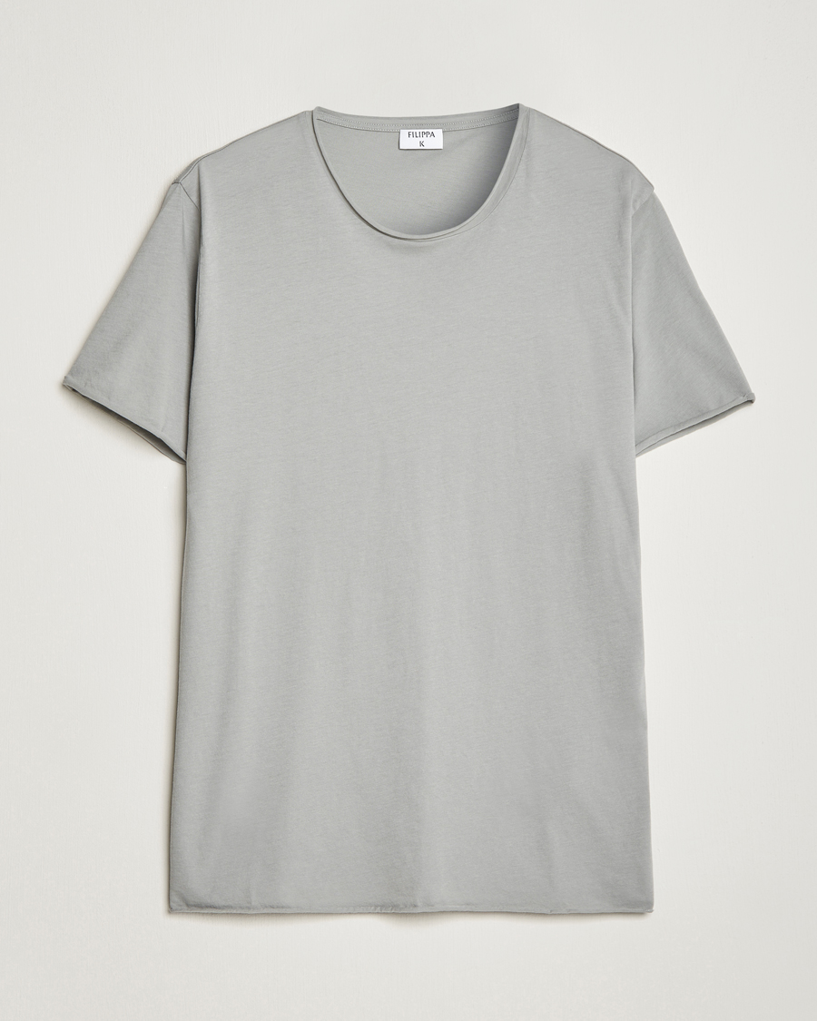 Men | Filippa K | Filippa K | Roll Neck T-Shirt Feather Grey