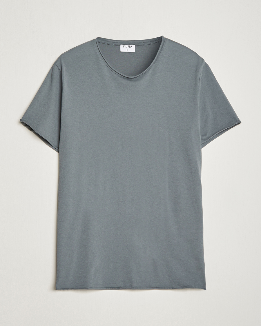 Men | Filippa K | Filippa K | Roll Neck T-Shirt Smoke Green