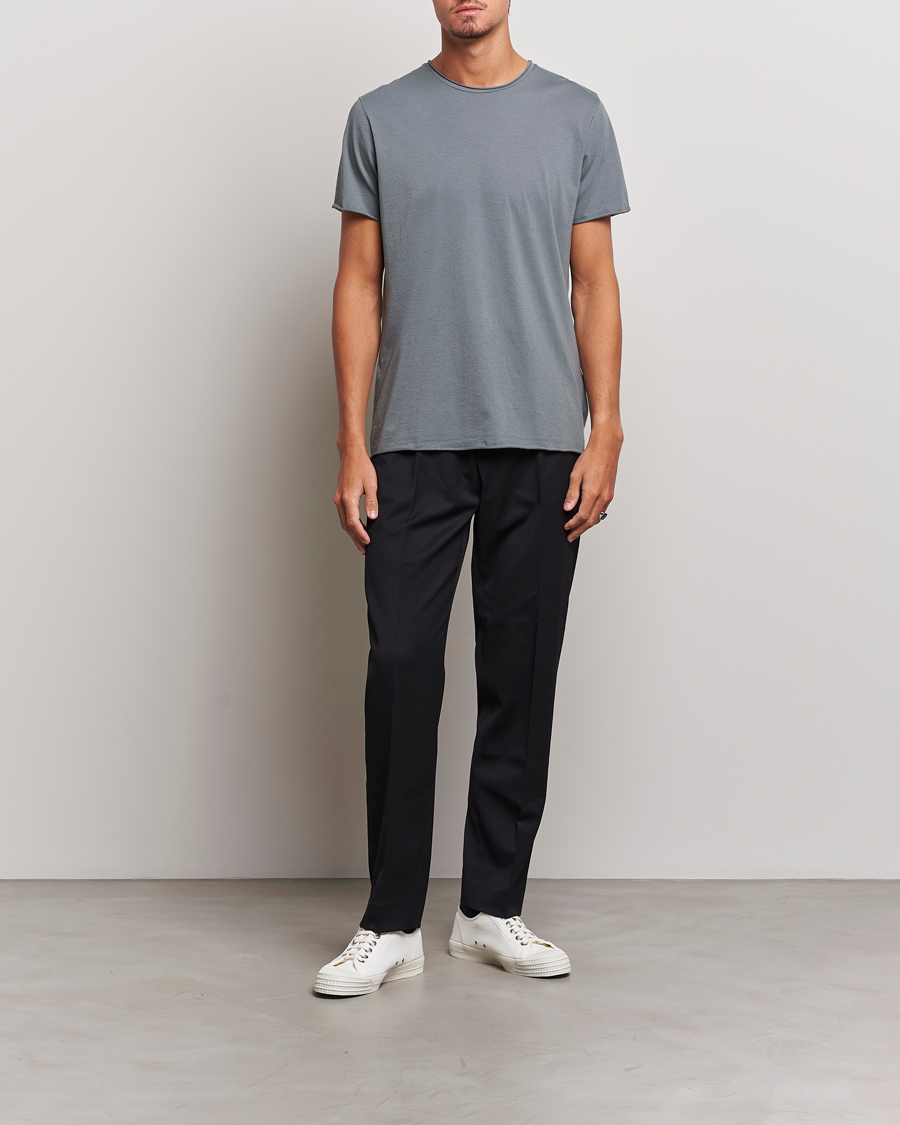 Men | T-Shirts | Filippa K | Roll Neck T-Shirt Smoke Green