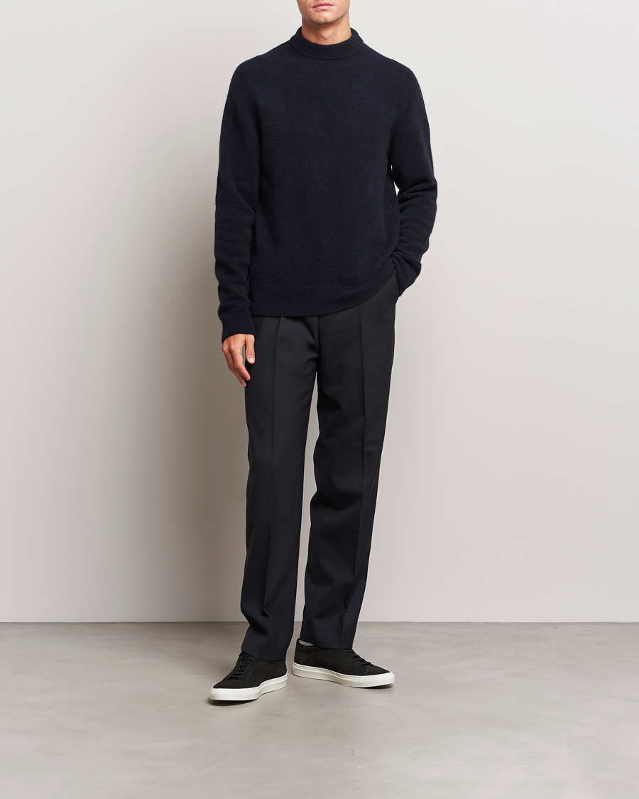 Men | Sweaters & Knitwear | Filippa K | Johannes Yak Knitted Sweater Dark Navy